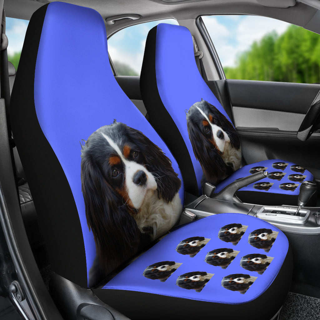 Cavalier King Charles Spaniel Tri Car Seat Covers(Set of2)