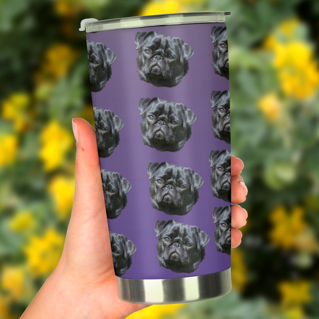 Pug Tumbler - Black Pug