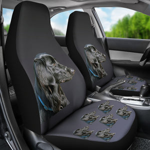 Flat Coat Retriever Car Seat Covers (Set of 2)