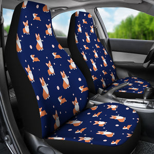 Blue Corgi Car Seat Cover (Set of 2)