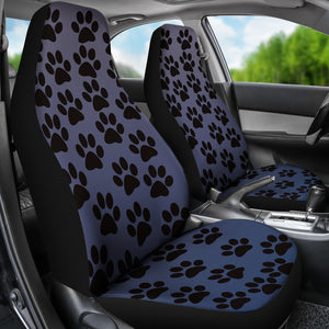 Paw Print Car Seat Covers Blue - (Set of 2)
