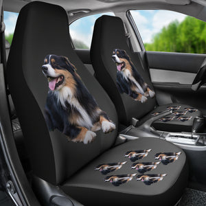 Australian Shepherd Black Car Seat Cover (Set of 2)