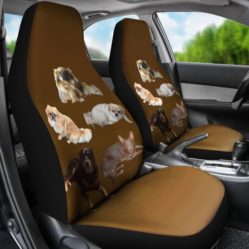 Tibetan Spaniel & Friends Car Seat Cover (set of 2)