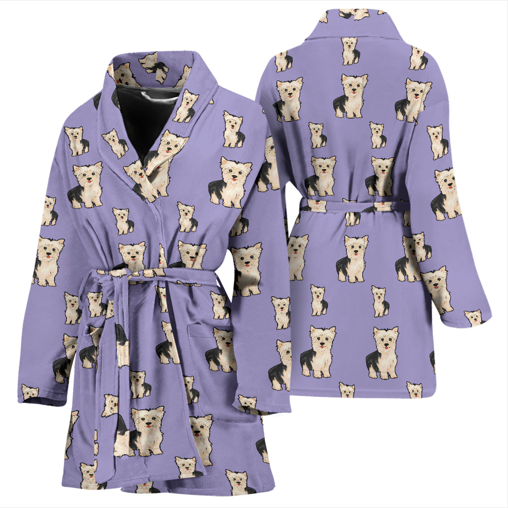 Yorkie Bathrobe - Purple