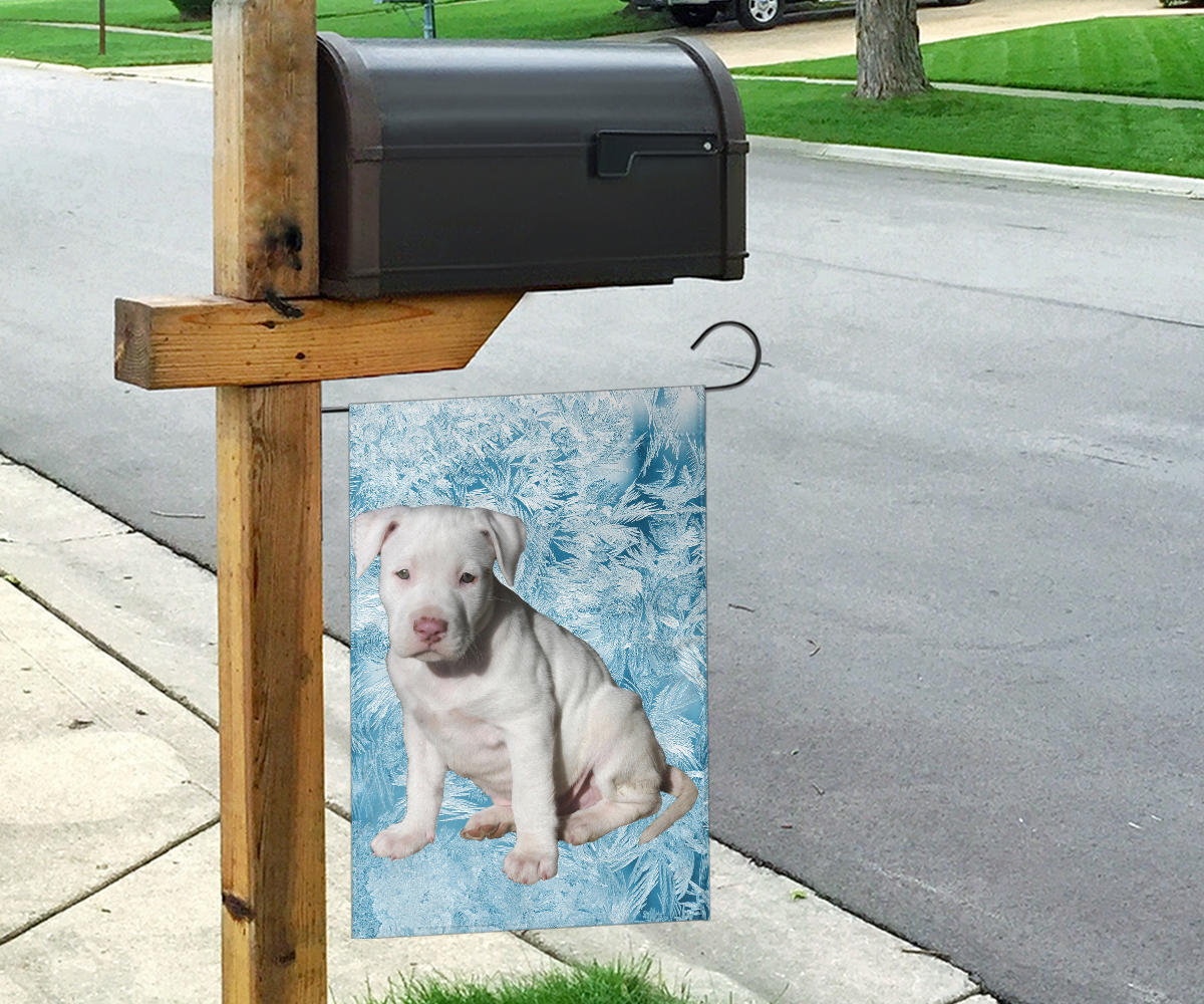 Pitbull Puppy Garden Flag