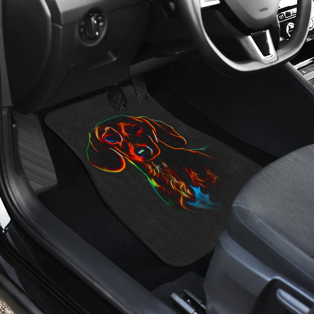 Colorful Dachshund Car Mat (Front & Back)