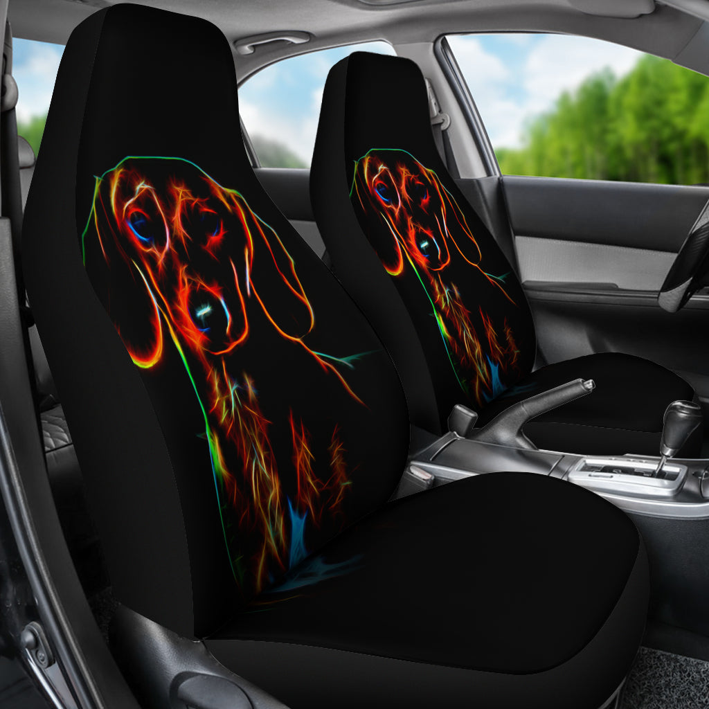 Colorful Dachshund Car Seat Cover (Set of 2)