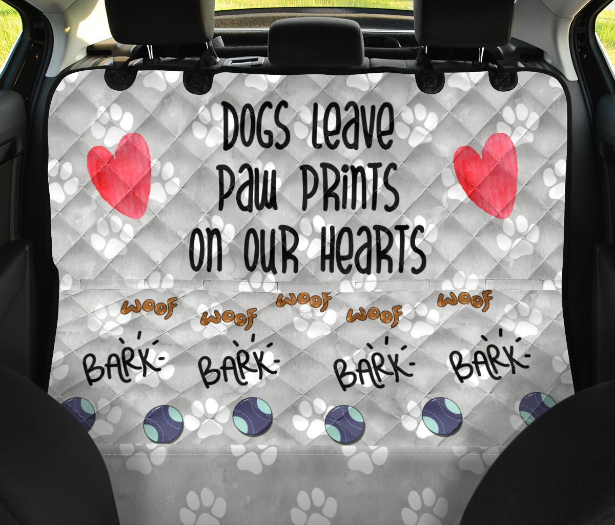 Dogs Leave Paw Prints Pet Seat Cover