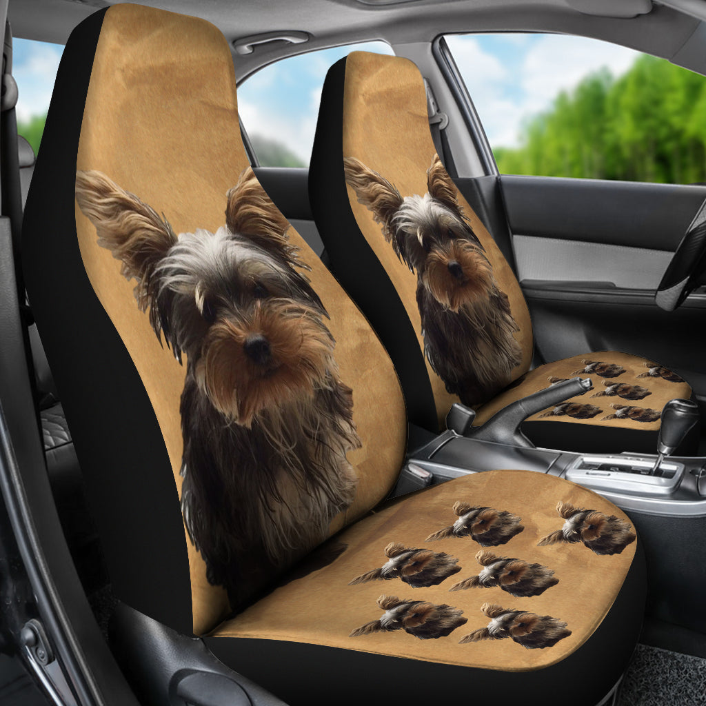 Yorkie Puppy Car Seat Cover (Set of 2)