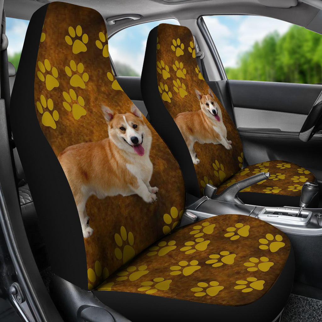 Brown Corgi Car Seat Covers (Set of2)