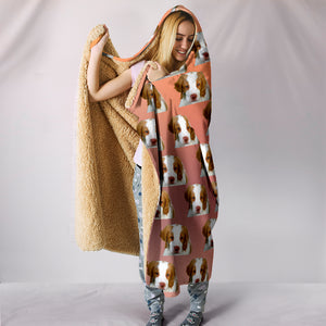 Brittany Spaniel Hooded Blanket