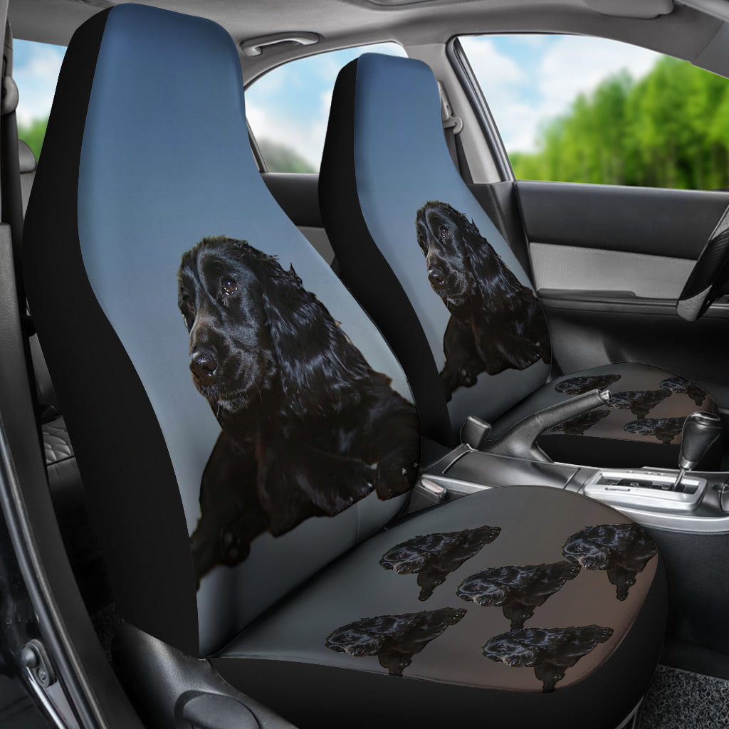 Cocker Spaniel Car Seat Cover (Set of 2) - Black