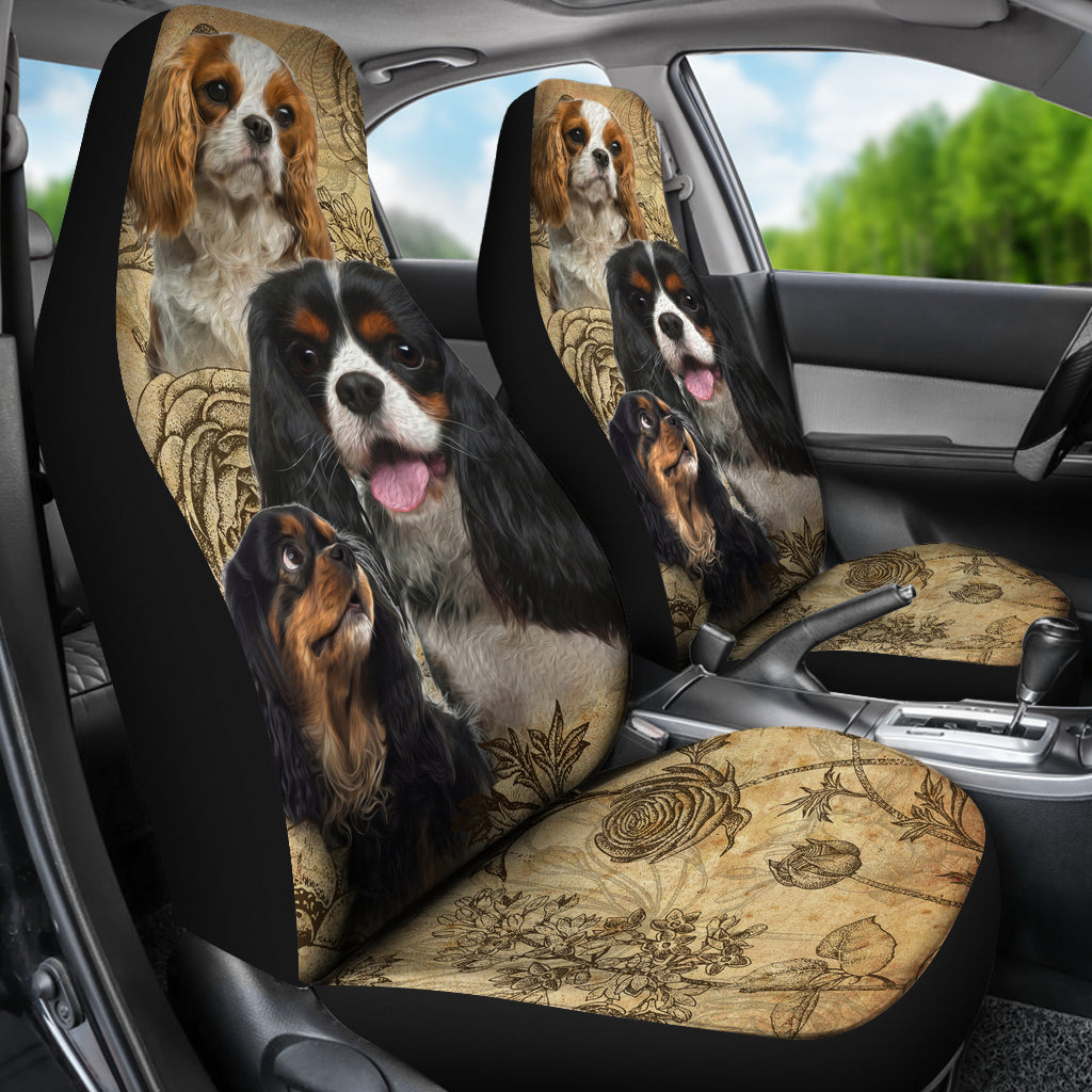 Cavalier King Charles Spaniel Car Seat Covers - 3 (Set of 2)