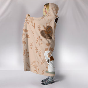 Jack Russell Hooded Blanket - Hearts