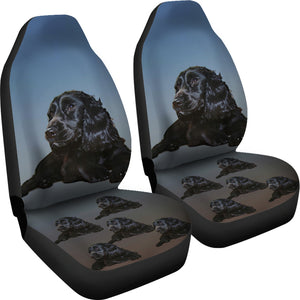 Cocker Spaniel Car Seat Cover (Set of 2) - Black
