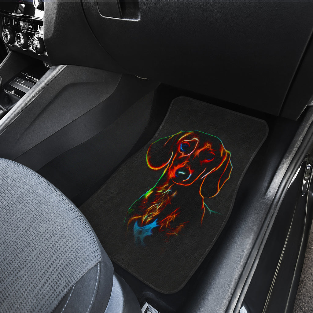 Colorful Dachshund Car Mat (Front & Back)