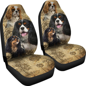 Cavalier King Charles Spaniel Car Seat Covers - 3 (Set of 2)