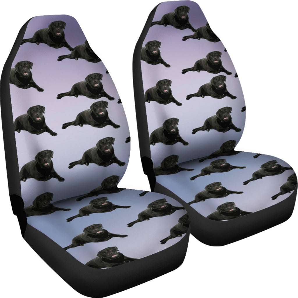 Black Lab Car Seat Cover (Set of 2)