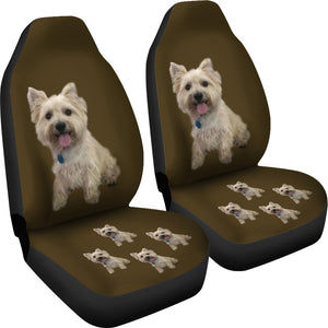 Cairn Terrier Car Seat Cover - (Set of 2)