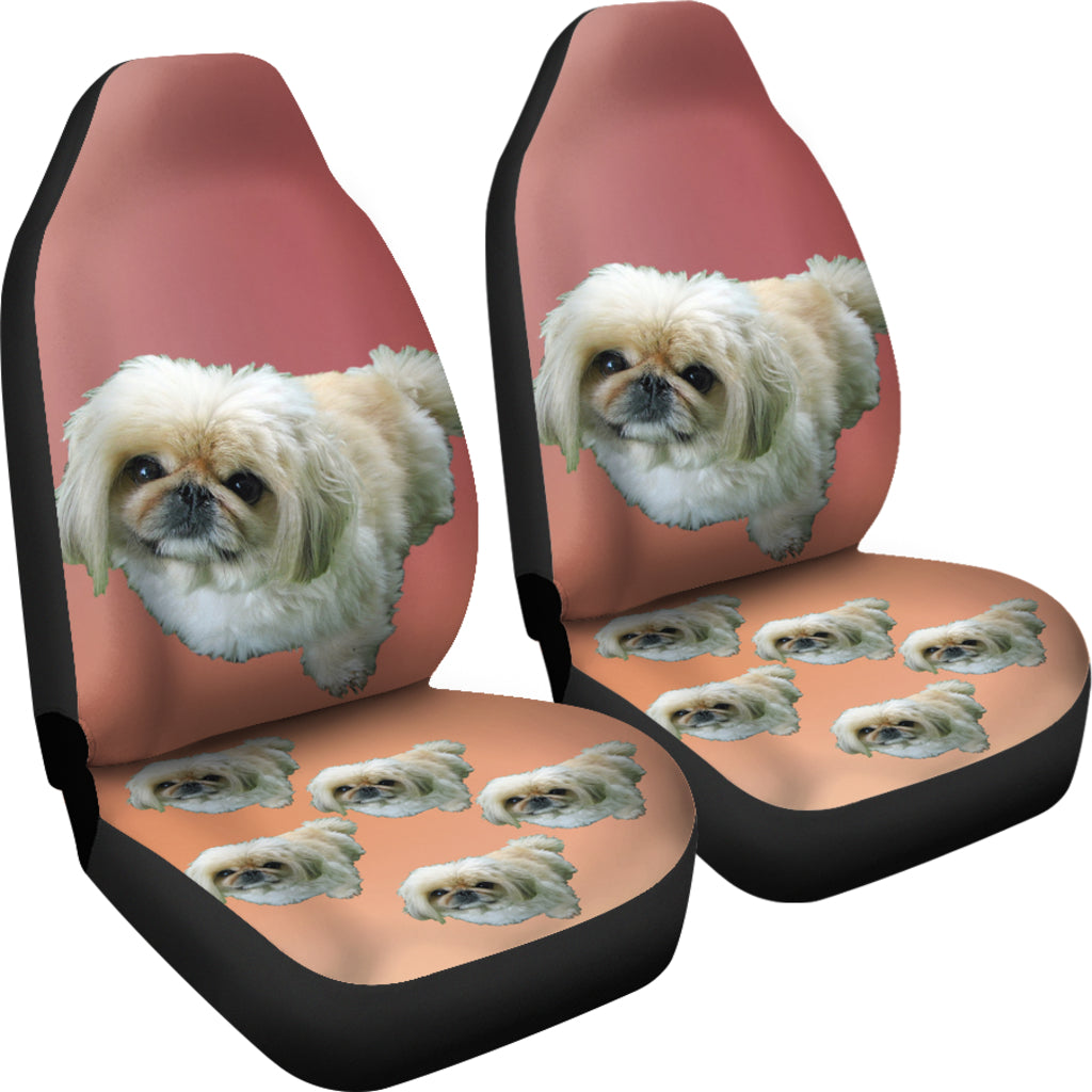 Pekingese Car Seat Cover (Set of 2)