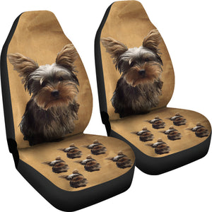 Yorkie Puppy Car Seat Cover (Set of 2)
