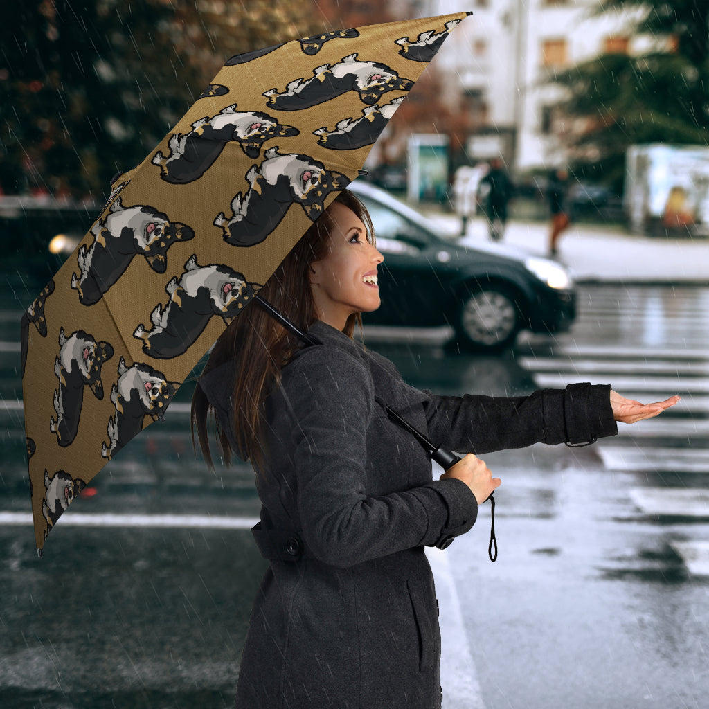 Corgi Umbrella - Black & Tan Semi Automatic