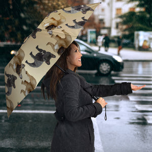 French Bulldog Umbrella Tan - Semi Automatic