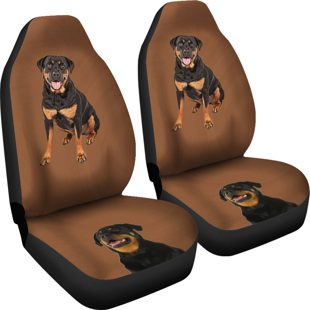 Rottweiler Car Seat Covers - Brown (Set of 2)