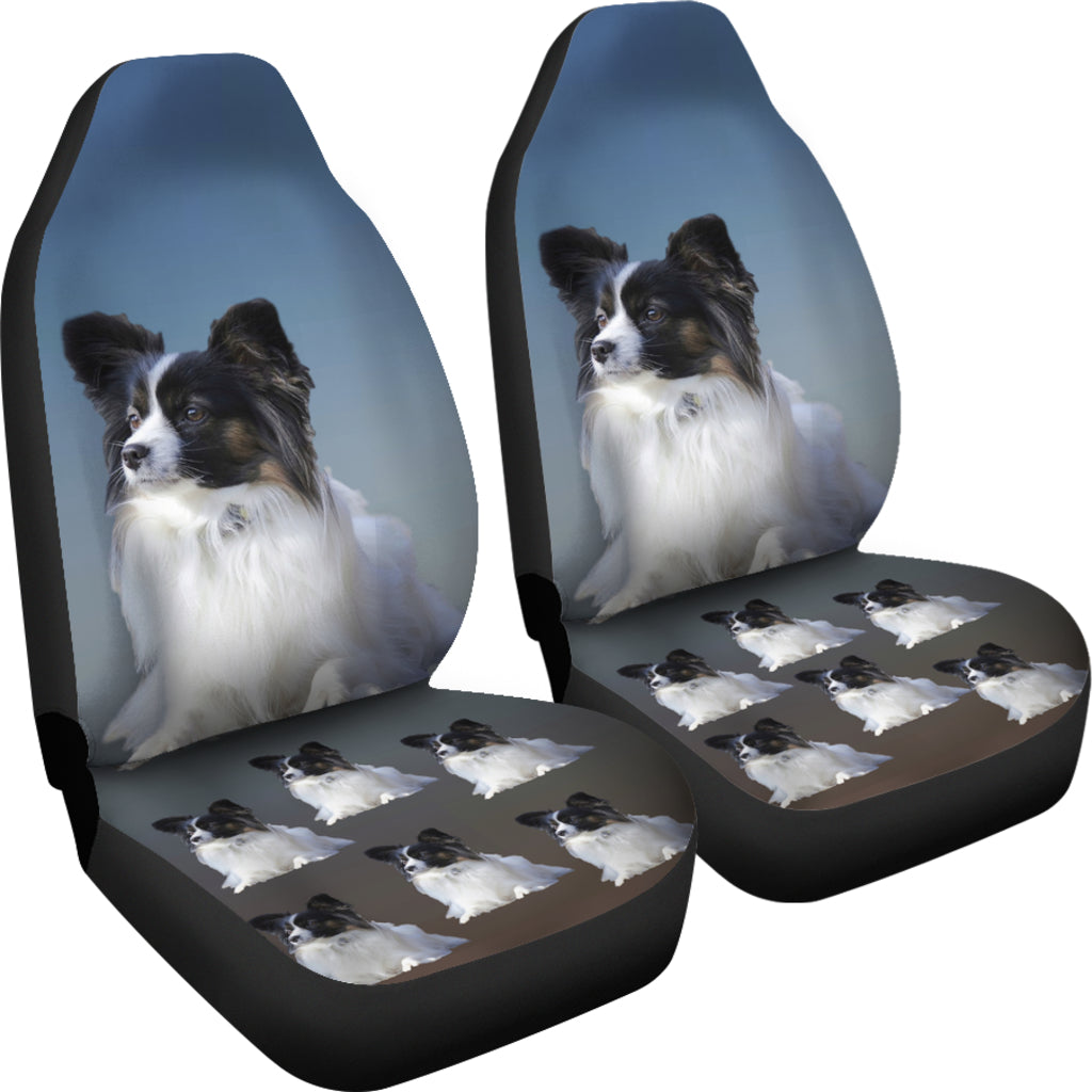 Blue Papillon Car Seat Cover (Set of 2)