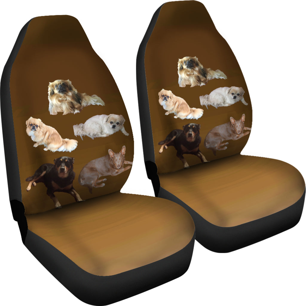 Tibetan Spaniel & Friends Car Seat Cover (set of 2)