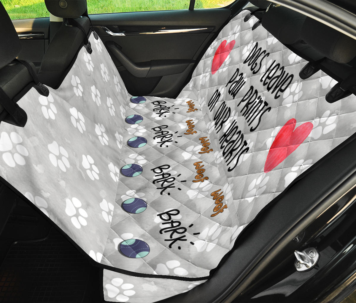 Dogs Leave Paw Prints Pet Seat Cover