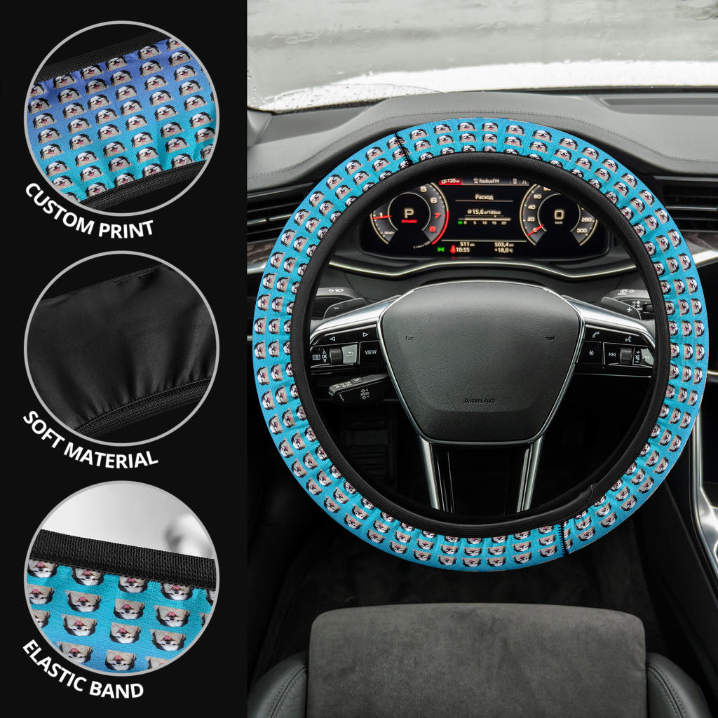 Japanese Chin Car Steering Wheel Cover