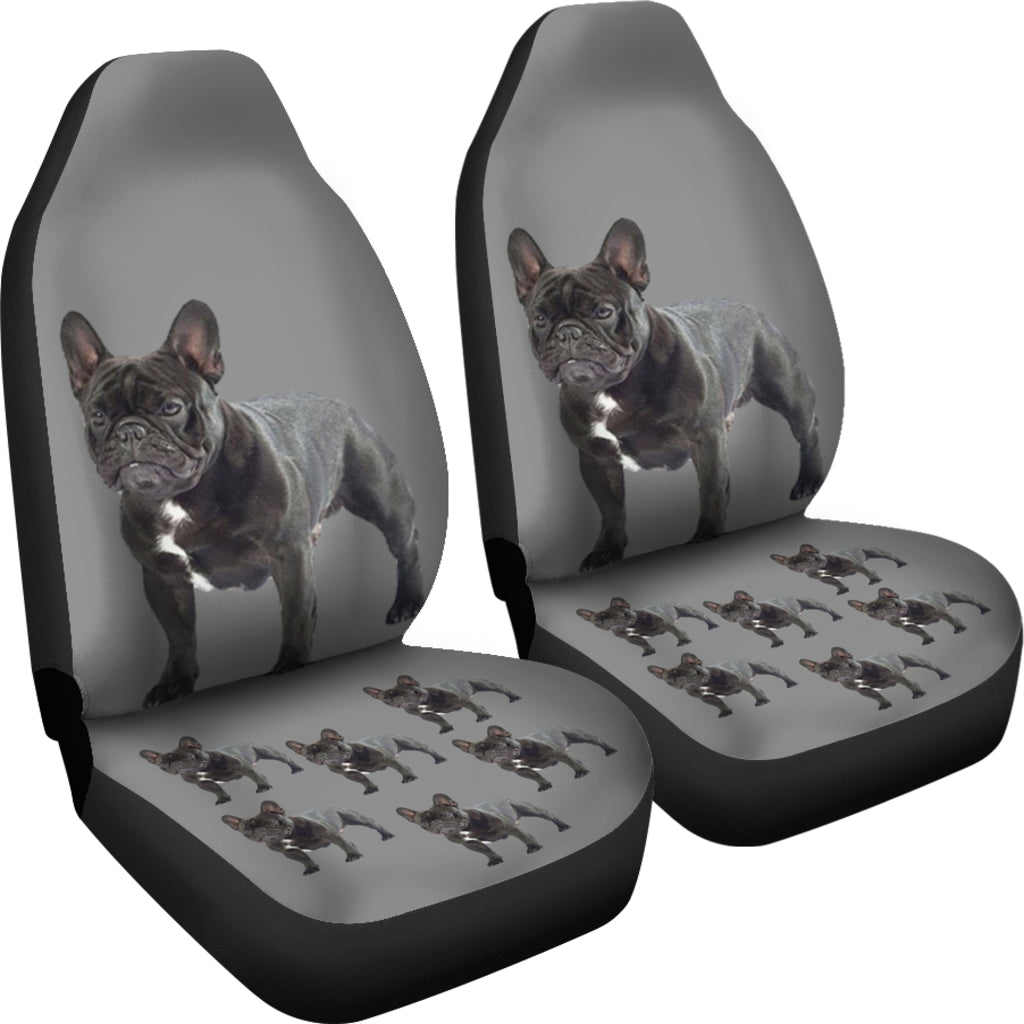 French Bulldog Car Seat Covers - Grey (Set of 2)