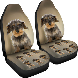 Wire Haired Dachshund 2 Car Seat Cover (Set of 2)