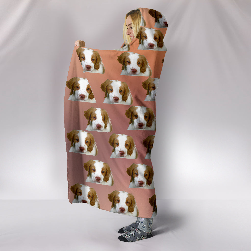 Brittany Spaniel Hooded Blanket