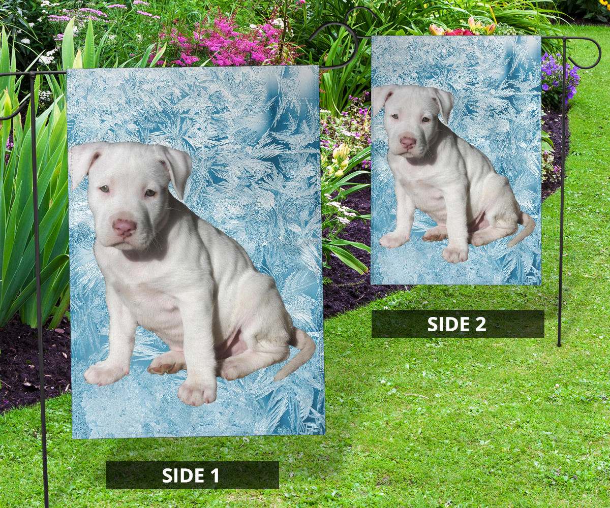 Pitbull Puppy Garden Flag