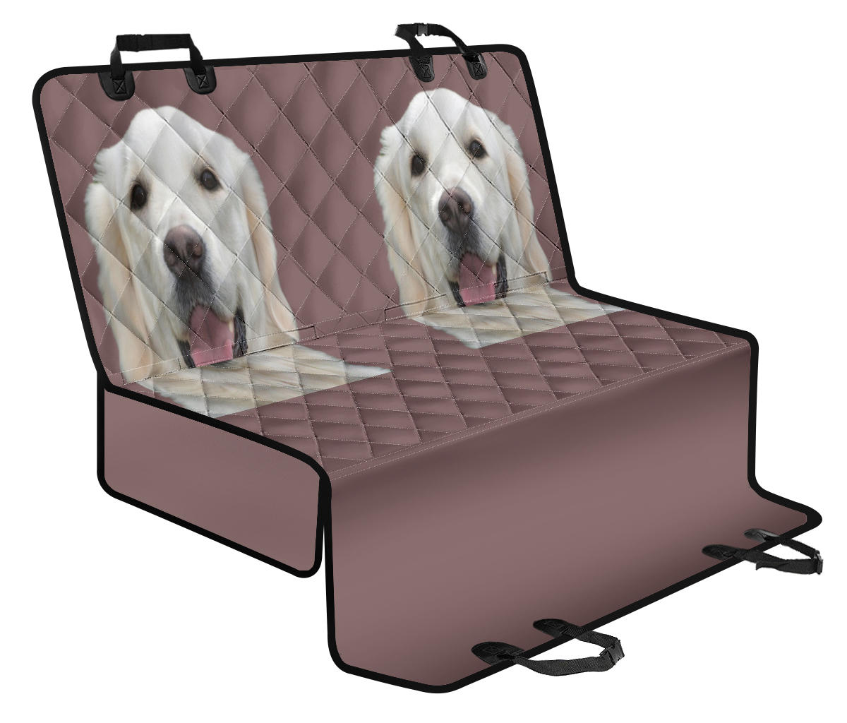 Cream Golden Retriever Pet Seat Cover