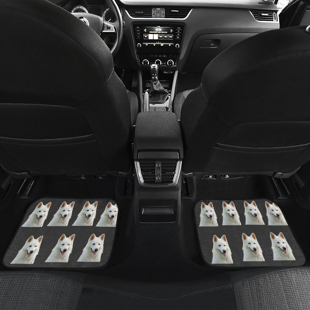 White Swiss Shepherd Car Mats (Front & Back)