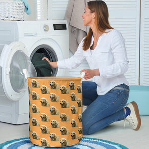 Golden Retriever Laundry Basket - Orange