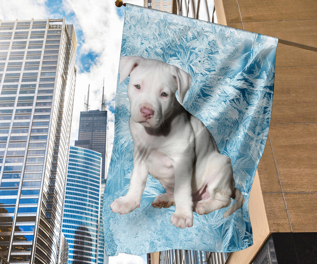 Pitbull Puppy Garden Flag