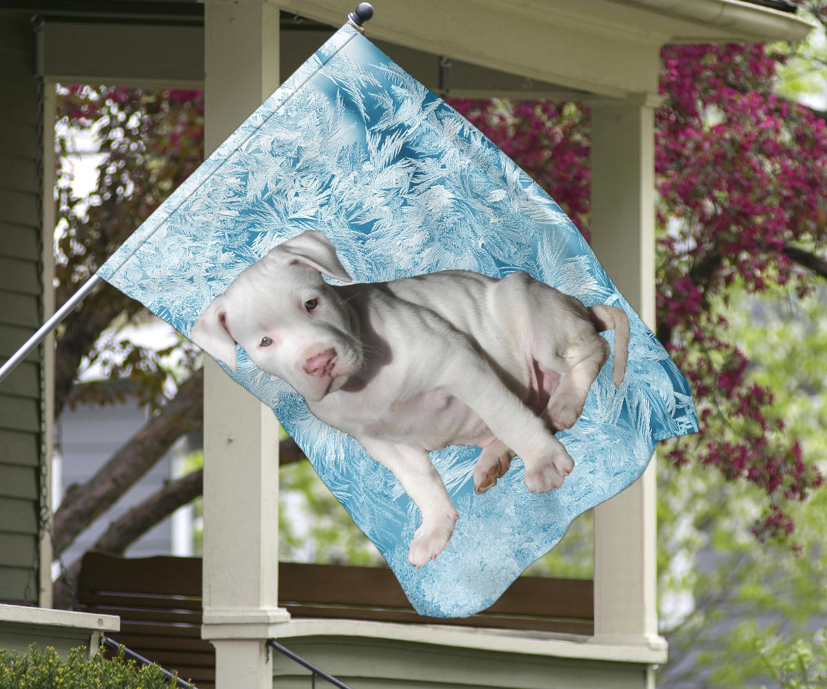 Pitbull Puppy Garden Flag