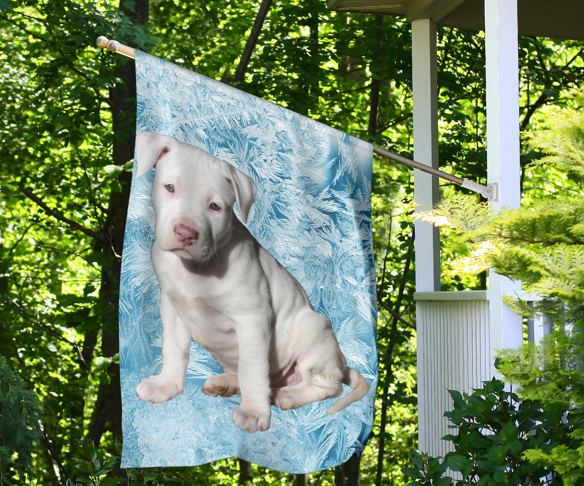 Pitbull Puppy Garden Flag