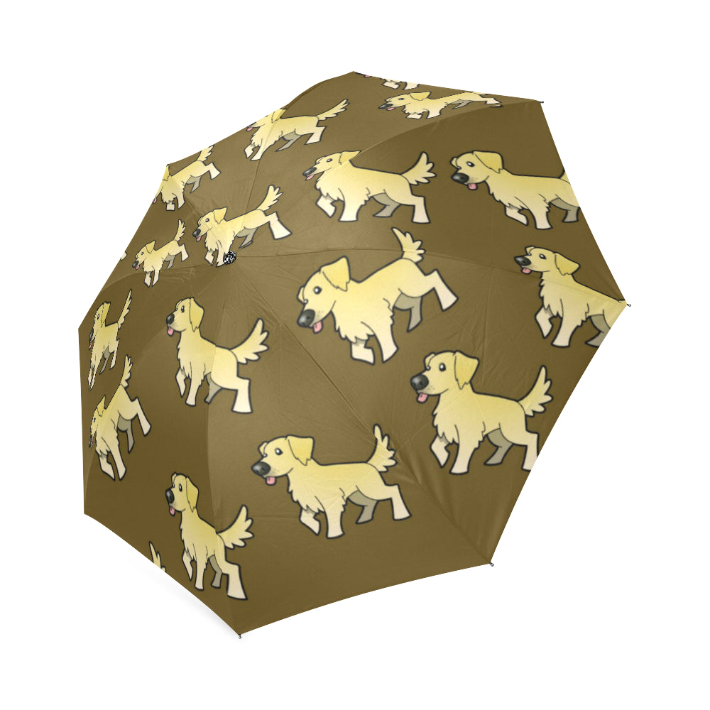 Golden Retriever Umbrella Cartoon