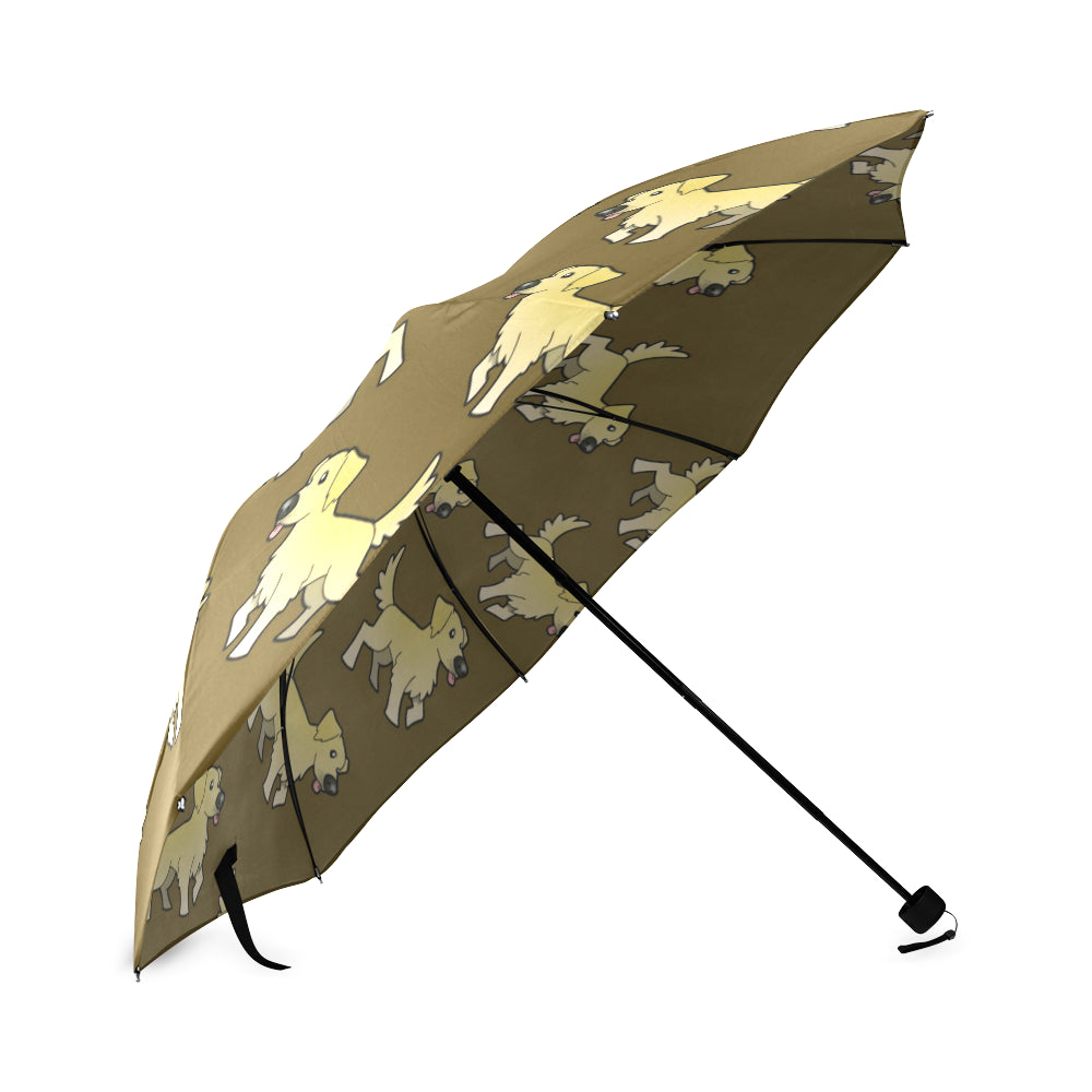Golden Retriever Umbrella Cartoon