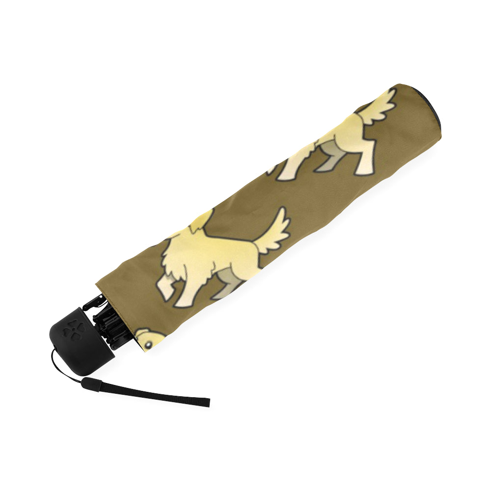 Golden Retriever Umbrella Cartoon