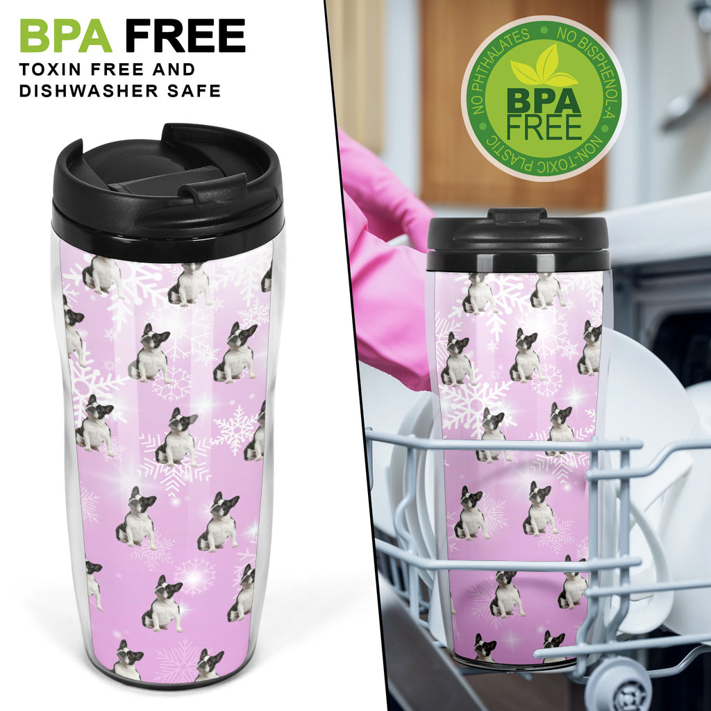 French Bulldog Reusable Coffee Cup - Winter/Holiday