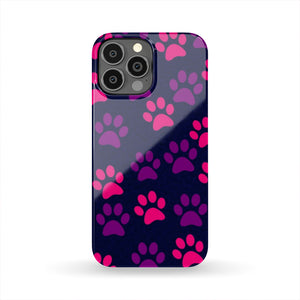 Paw Print Phone Case - Purple