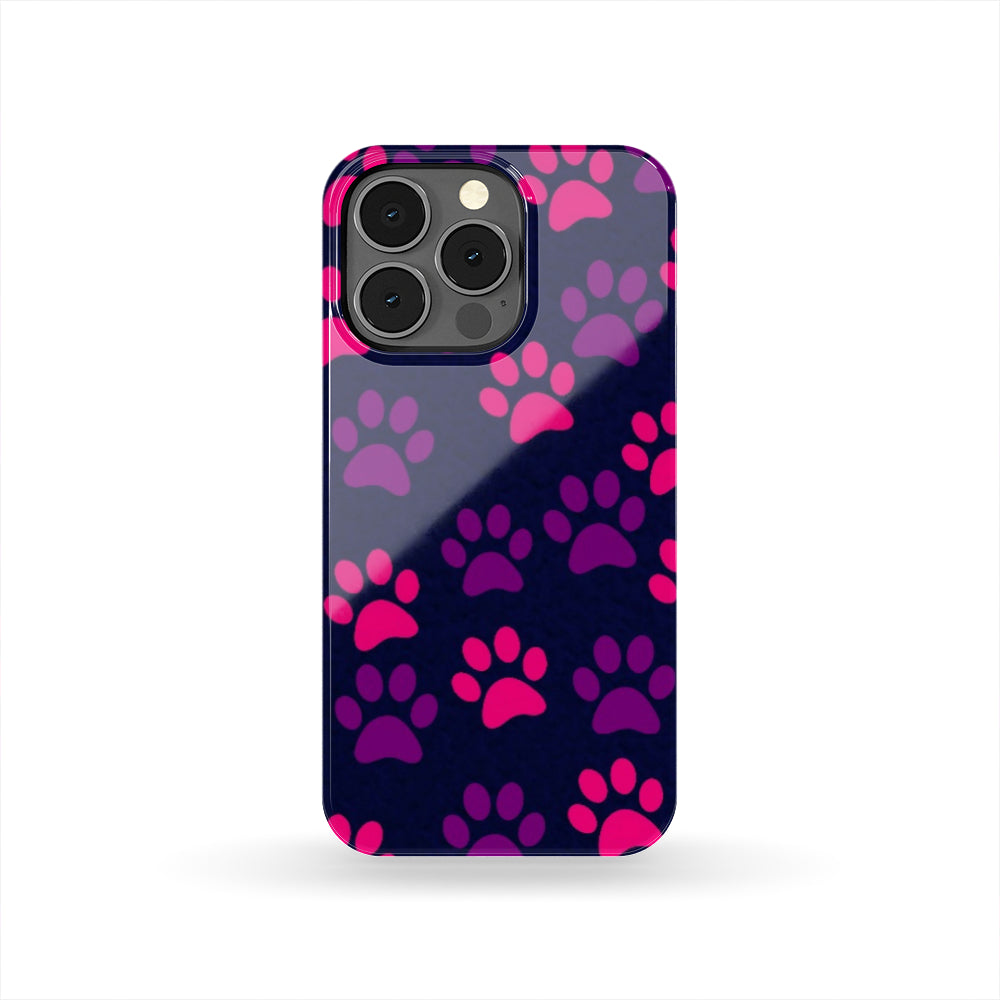 Paw Print Phone Case - Purple