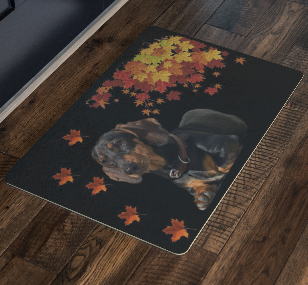 Dachshund Doormat - Fall