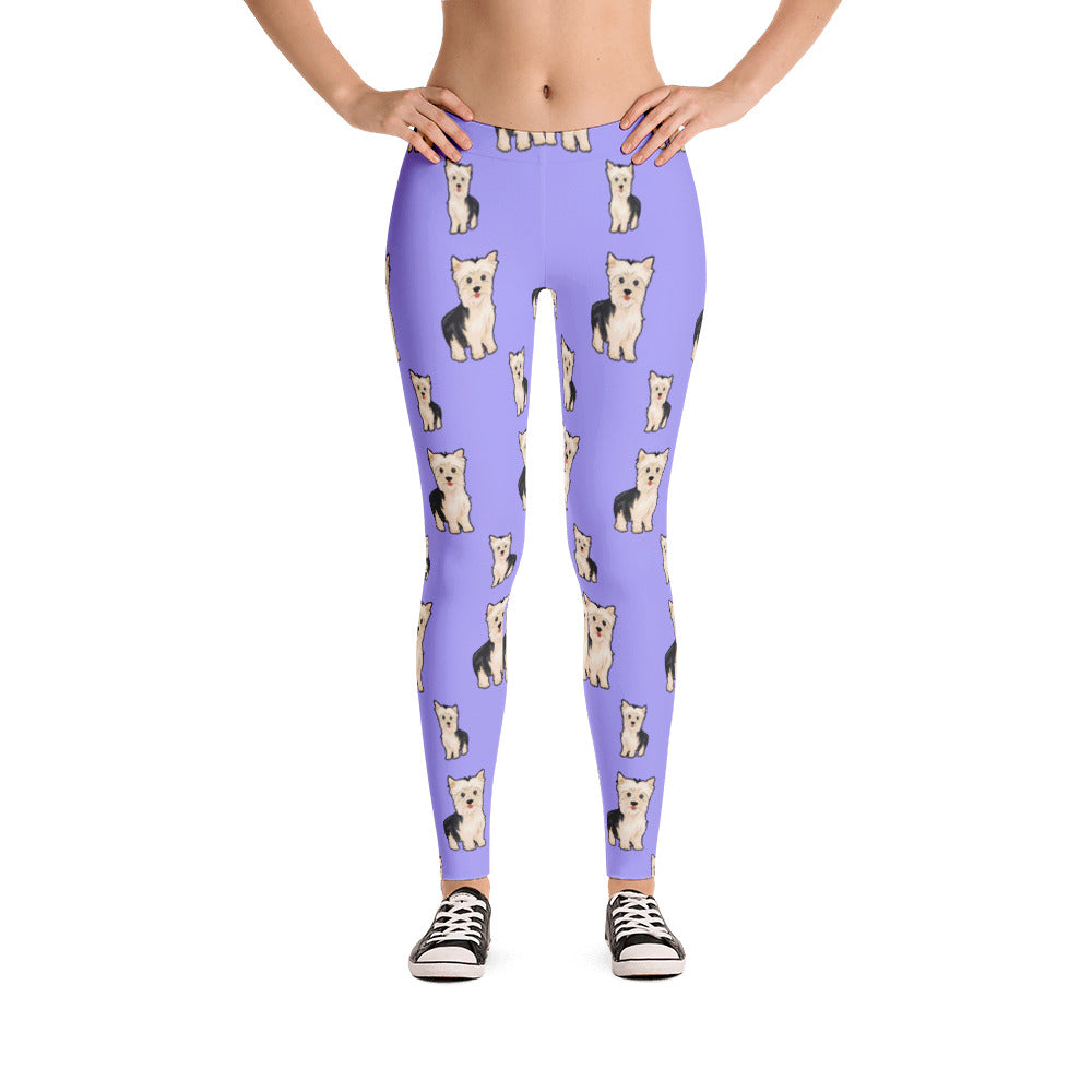 Purple Yorkie Leggings